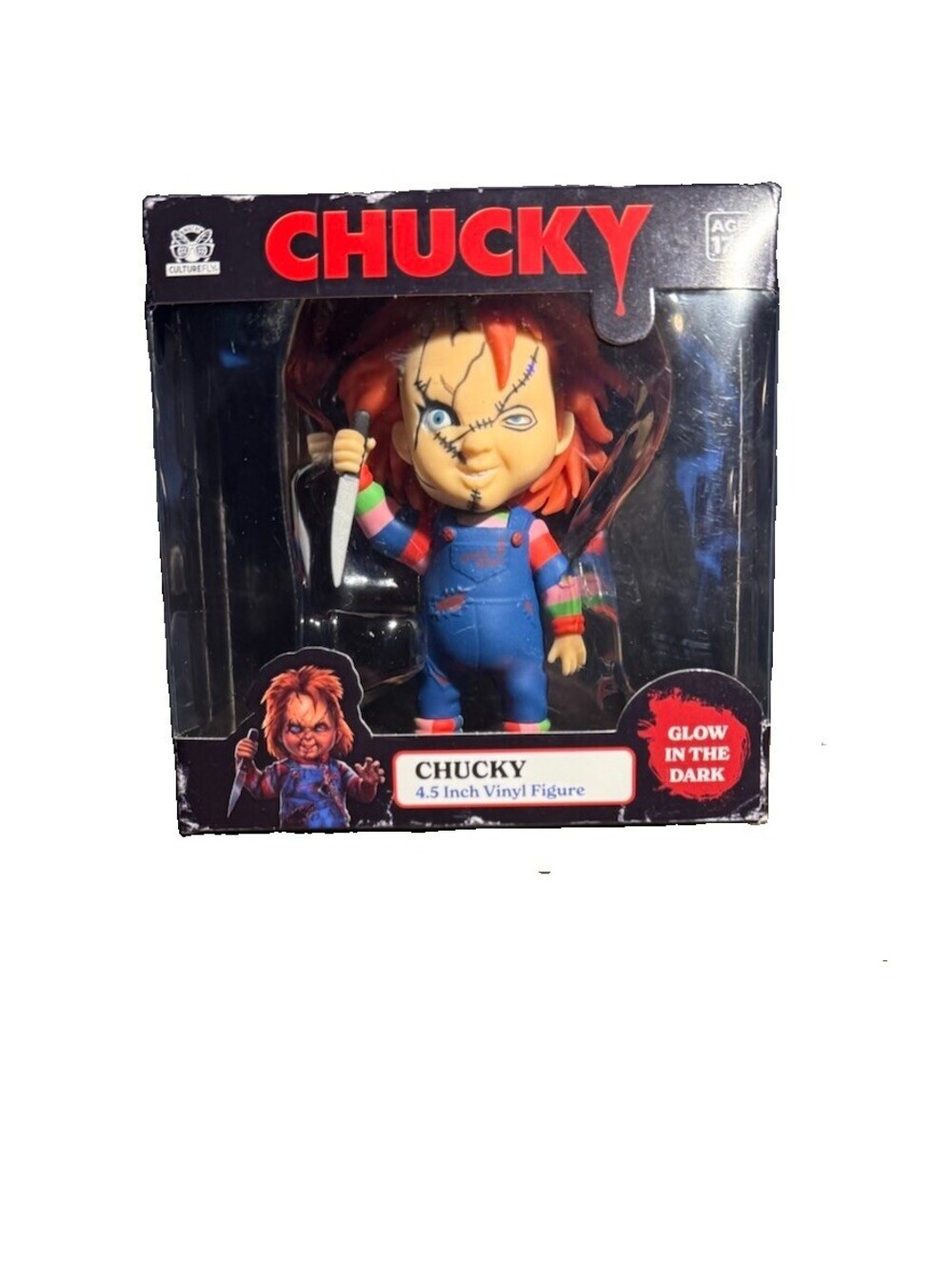 CultureFly Chucky Glow in the Dark 4.5" Vinyl Figure Child's Play Horror New